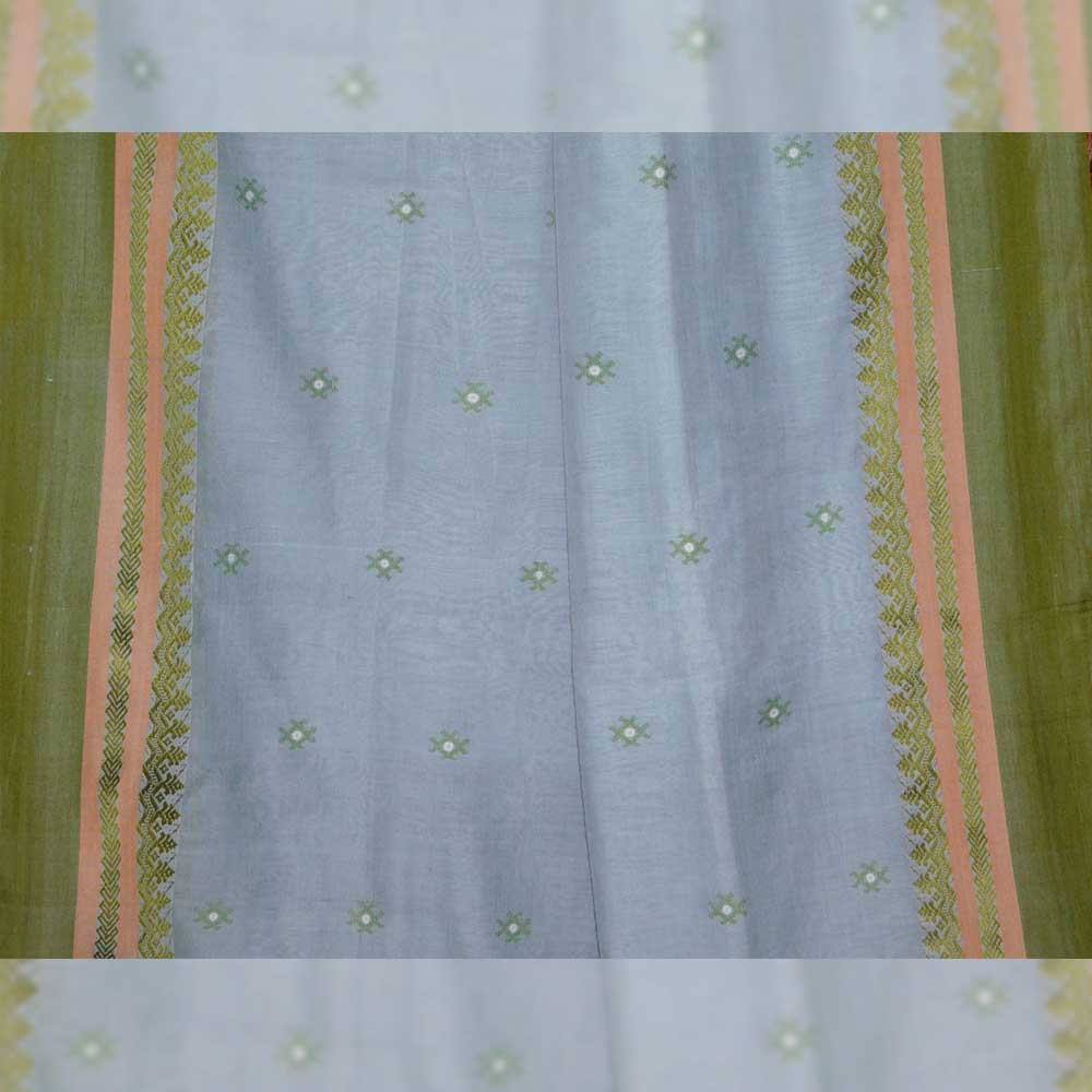 Meenakari Naksha Cotton Handloom Saree MCS08F 3